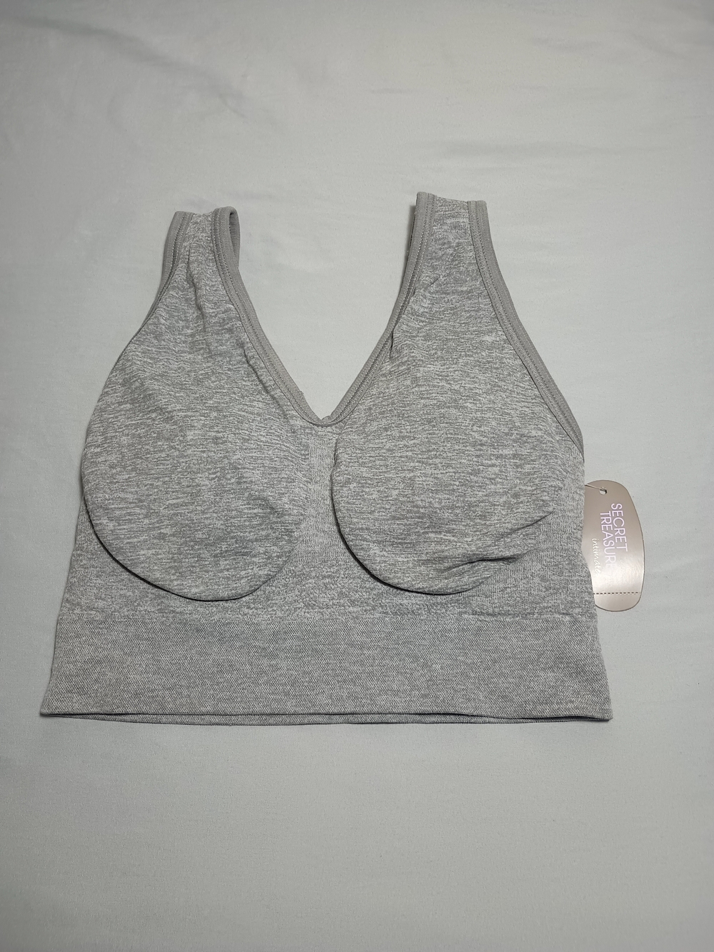 Secret Treasures Women's Gray Comfy Bra